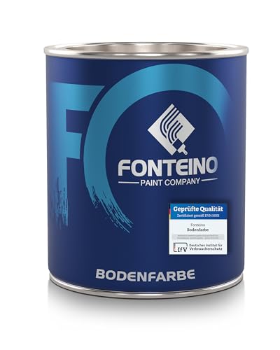 Fonteino Bodenfarbe Bodenbeschichtung Betonfarbe Betonbodenfarbe Kellerboden, geruchsarm - Anthrazitgrau 750ml
