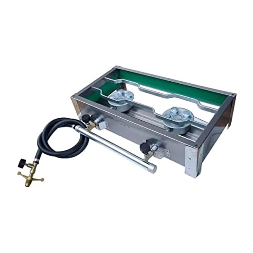 FOGÃO 2 BOCAS INOX FOGAREIRO PORTÁTIL + MANGUEIRA E REGISTRO