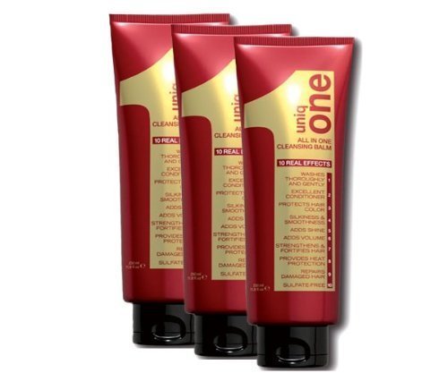 Uniq All in One Shampoo & Balm 11.8oz/350ml Pack of 3 - New