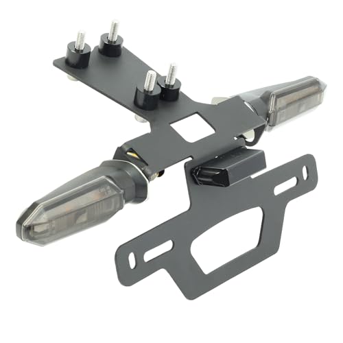 Image of Tail Tidy Kit for CBR500R CB500F CB500 Hornet 2016-2026 Fender Eliminator Kit Equipped License Plate Holder, License Plate Light, Turn Signal Lights With Plug & Play Quick-Connect Harness (Smoke)