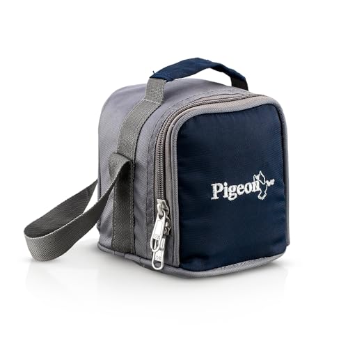 Image of Pigeon Vibe Stainless Steel Lunch Carrier Set of 2 Containers (350ml & 500ml) with Leak Proof Lid | Insulated Lunch Bag Included | Office & School Tiffin Box for Travel