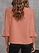 EVALESS Blouses for Women Business Casual 3/4 Sleeve Pleated V Neck Spring Tops Trendy 2026 Tawny M