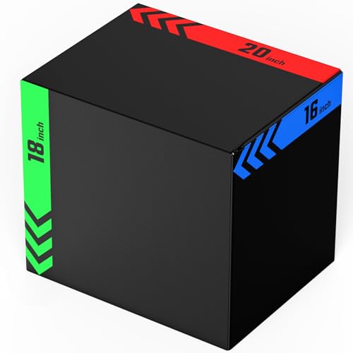 PAPABABE Plyometric Box Jumping Exercise Equipment Trainer with Anti Slip