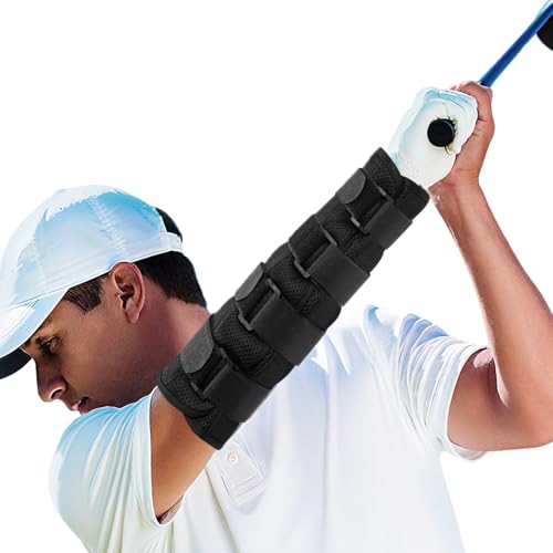JUNNEE Golf Swing Trainer Arm Brace - Fix Chicken Wing Elbow, Keep Leading Arm Straight for Consistent Swing | Golf Training Aid for Men & Women