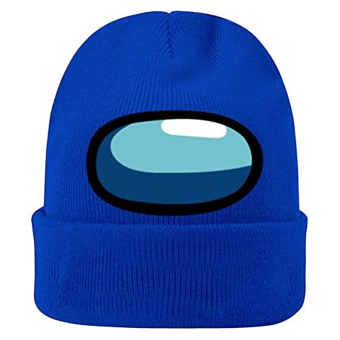 Among Us Beanie Hat, Soft Cap Ribbed Knit Cap, Stretchy Rib Knit Beanie Winter Hat, Winter Warm Knit Hat Cap for Women Men Teens Kids - Blue Cover