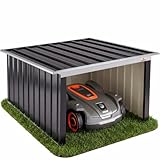 Gardebruk® Mähroboter Garage Pultdach Metall 80 x 60 cm