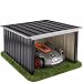 GARDEBRUK® Mähroboter Garage Pultdach Metall 89x90x54cm Wetterbeständig Dach klappbar 4X Erdanker Carport Rasen Anthrazit