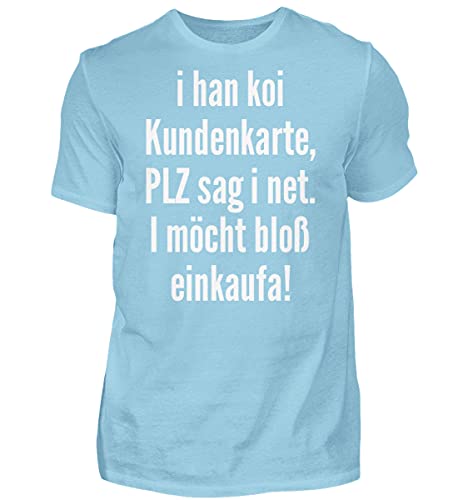 T-Shirt Homme Éponge Bleu Han Koi Large Haut de Gamme Imprimé Humour