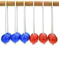 6 Pairs Golfbälle, Outdoor Leitergolf Bällen, 40 mm Harte Golf Trainingsbälle, Bolas Wurfspiel Toss, Ladder Toss Bälle, für Gruppenaktivitäten, Kinderaktivitäten, Familieninteraktionsspiele—Rot+Blau