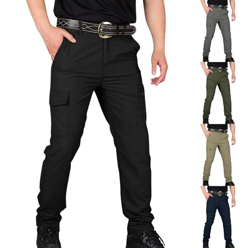 lcyhony Cargo Pants for Men Baggy Plus Size Lightweight Quick Dry Hiking Pants Stretch Comfy Tactical Work Pants with Pockets