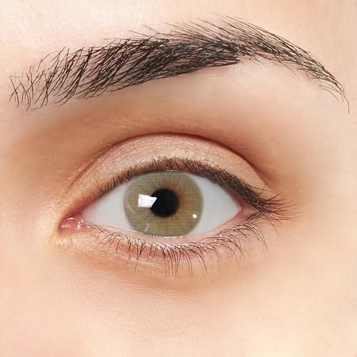 Lentes de contacto cor verde suave duração 1 ano kit de acessórios cor Amazona VIP (2 peças) sem aro de definição