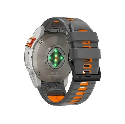 22mm 26mm QuickFit�V���J�Q���^���x���g�ɓK������Garmin Fenix 8E/Fenix 8 47mm 51mm/Enduro 3(Carbon Gray Orange 2,QuickFit 26mm)
