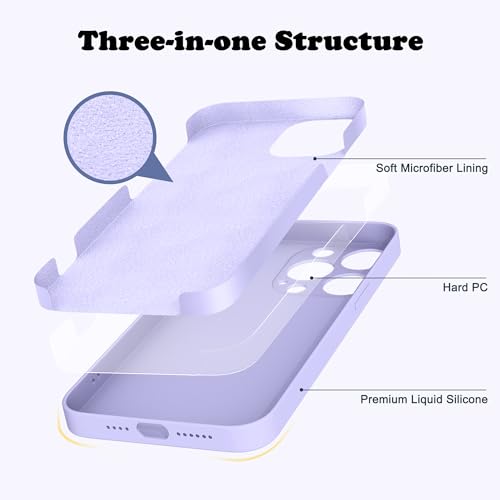 BOGASYL Compatible with iPhone 15 Pro Case Purple, Liquid Silicone Case for iPhone 15 Pro Full Body Slim Shockproof Protective Phone Case Cover with Microfiber Lining 6.1 Inch (Purple) by BOGASYL - Used condition - Image 5