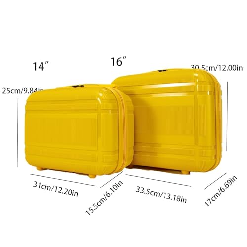 6-Piece Expandable Hard Shell Luggage Set with 360° Rotating Wheels - Lightweight Travel Luggage with Password Lock - Unisex Carry-On Suitcase Set2