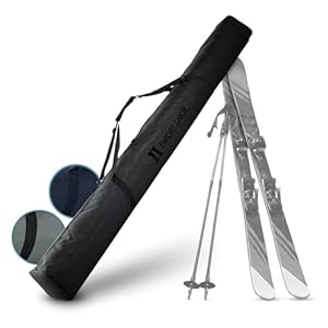 Heber Peak – Skitasche wasserfest CedarHe. Ski Bag Basic – Skisack 200 cm für 1 Paar Ski & Stöcke – Skihülle robust & wetterfest, mit Zwei-Wege-Reißverschluss & gepolstertem Tragegriff