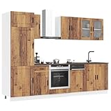 Améliorez votre cuisine avec cet ensemble de 8 armoires de cuisine en bois ancien. Fabriqué à partir de bois d'ingénierie, cet élégant ensemble de meubles offre de nombreuses solutions de rangement. Parfaites pour les maisons modernes, ces armoires de cuisine allient fonctionnalité et esthétique intemporelle. Améliorez votre espace sans effort avec cet ajout polyvalent à votre collection d'armoires et de rangement.