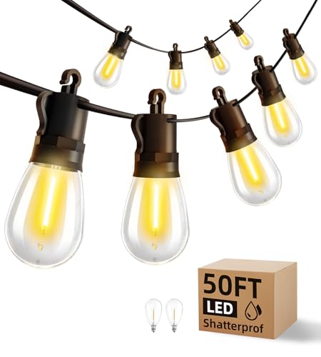 TBOSW 50FT Outdoor String Lights