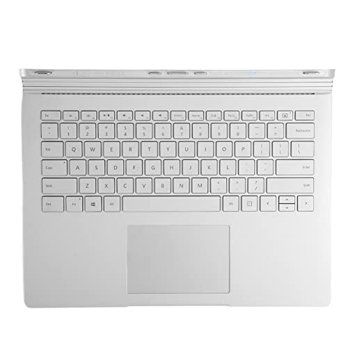 Clavier pour Surface Book 1, Coque en Alliage D'aluminium Argenté, Clavier Bluetooth sans Fil Portable Fin avec Pavé Tactile, Batterie Lithium-ION Rechargeable 11 400 MAh Intégrée