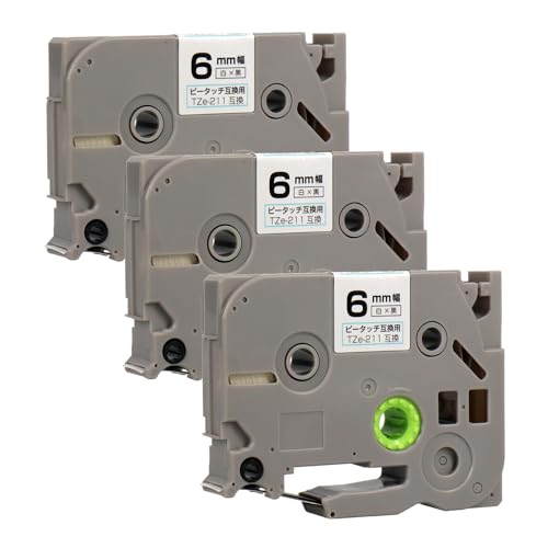 �y�G�R�X���z�u���U�[�p �s�[�^�b�`�݊� TZe-211 ��/������ 6mm(�e�[�v��) 3�Z�b�g TZe�e�[�v�݊� ���x�����C�^�[ P-TOUCH CUBE �s�[�^�b�`�L���[�u�Ή�