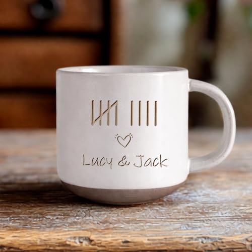 Taza de cerámica personalizada para aniversario 9 años miniatura 3
