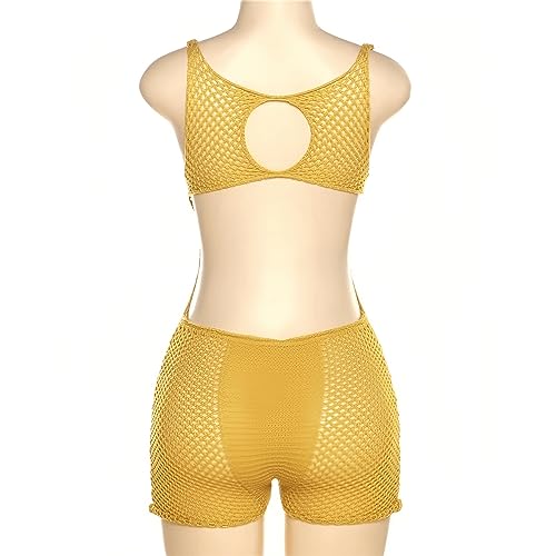 Stylish and Chic: Women's Backless Knit Crochet Beach Coverup Romper3