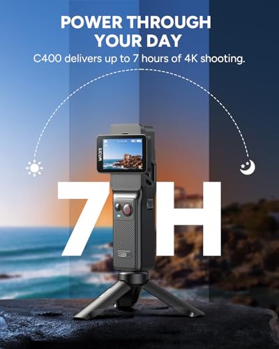 Image of SJCAM C400 4K Travel Pocket Vlogging Camera Body Camera POV Wearable Cam | User-friendly,6-Axis Super Stabilizer,7H Battery for YouTube Vloggers,2.29'' Rotable Touch Screen,30M Waterproof