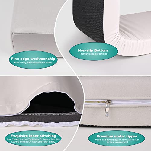 Millsilo Bench Cushion For Indoor Outdoor Furniture, Non-Slip Window Seat Cushions,Piano Shoe Storage Bench Pads, Water Repellent Picnic Kitchen Dining Long Leathaire Chair Cushion 36X14X4 Inch Beige #TOP4