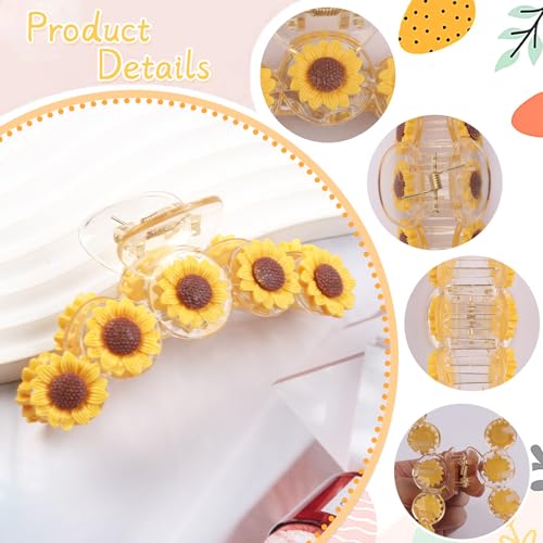 Pinza para el cabello con diseño de girasol miniatura 4