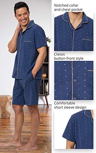 PajamaGram Mens Short Pajamas Set - Mens Pajamas Set Cotton, 100% Cotton4