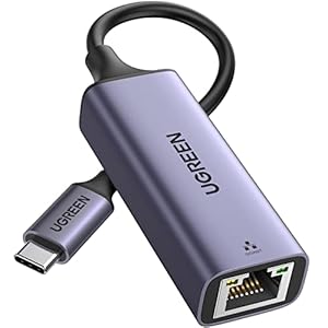 UGREEN USB C to Ethernet Adapter, Gigabit RJ45 to USB 3.0 Type-C (Thunderbolt 3) Ethernet LAN Network Adapter, Compatible with iPhone 15/Plus/Pro/Max, MacBook Pro, iPad Pro, Dell XPS and More