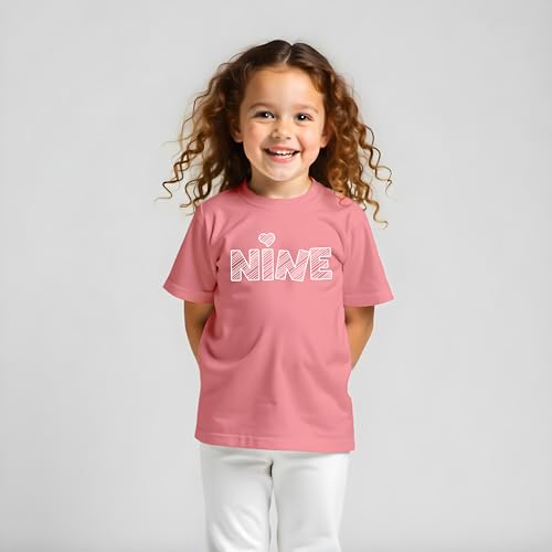 9th Birthday Shirt Girls 9 Years Old Nine Outfit Ninth Tshirt Gift Girl top 9 Heart tee2