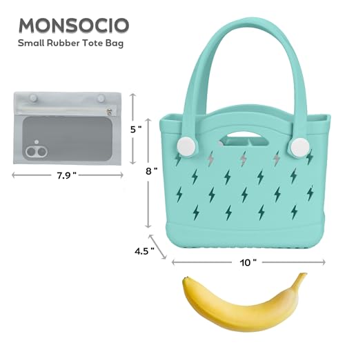 Rubber Beach Tote Bag Small, Waterproof Modern Design Double Handle Travel Pool Swim EVA Bag2