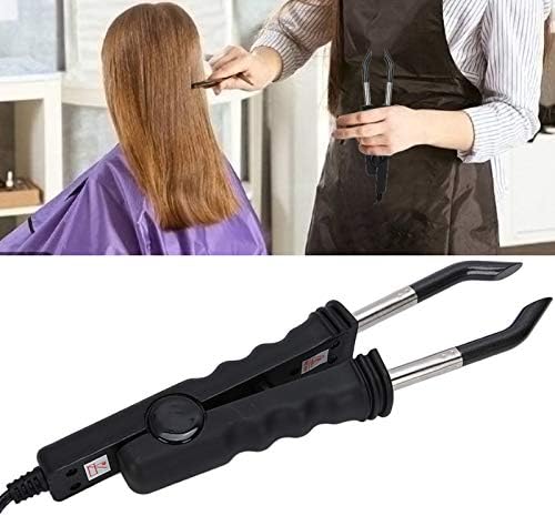 Miniatura 4 de ZJchao Hierro de extensión de cabello, extensiones de cabello portátil, conector de hierro de temperatura ajustable, herramienta de fusión para