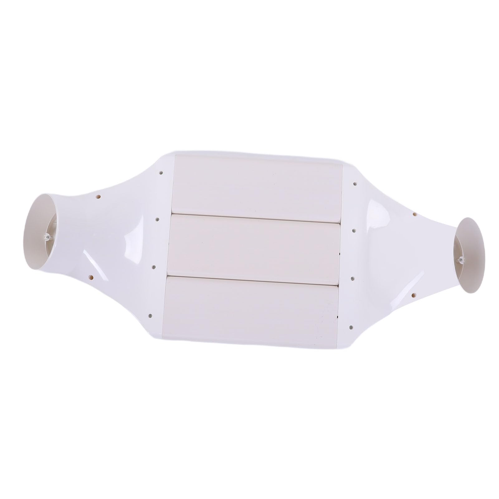 SEAFRONT Kit de Adaptador de Viga Transversal de Tubo de Ventilación de ABS, Conducto de Aire Redondo a Plano, 160mm con Secciones de Corte Ajustables para Derivación de Viga, sin Taladro
