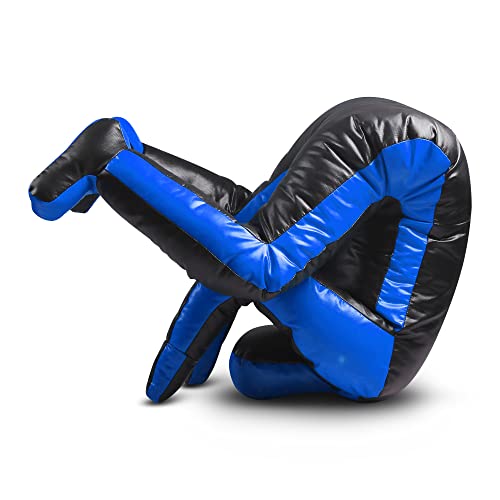 Daan Mma Grappling Dummy Judo Punching Bag Dummy Bjj Wrestling Dummy Sitting Position Brazilian Jiu Jitsu Submission Self Defense Training Vinyl Multicolor Choose Dummy 170Cm Unfilled (Black/Blue) #TOP4