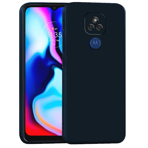 Image of Back Cover for Motorola Moto G9 4G / E7 Plus 4G | Full Camera Protection | Premium Liquid Silicon Case | Flexible Bumper Case for Motorola Moto G9 4G / E7 Plus 4G (Dark Blue)