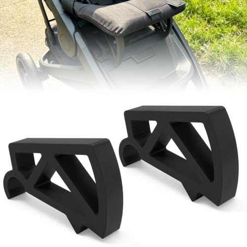 Baby Stroller Leg Rest Holder for Thule Urban Glide 1&2&3 - Ergonomic Baby Stroller Footrest Attachment,1 Pair（Black） image 2