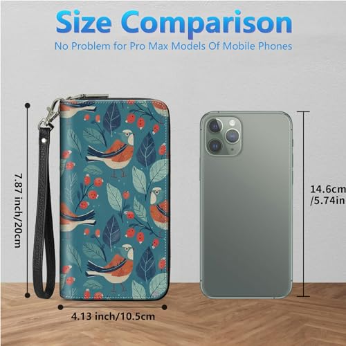Image of Womens Wallet PU Leather Wristlet Wallets for Women, Large Capacity Lady Fashion Wallet Card Holder Zipper Wallet