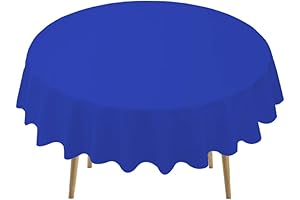Royal Blue Plastic Round Tablecloths: Disposable Table Covers for Parties and More