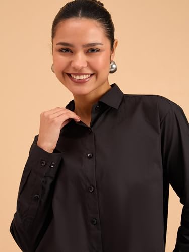 Image of barcino Black Poplin Oversized Shirt
