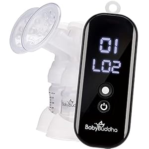 BabyBuddha Breast Pump Hands Free – Portable & Compact with 15 Levels of Control – Battery Powered Electric Breast Milk Pump – Quiet Single/Double Wearable Breast Pump for New Moms – FSA Baby Approved