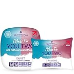 Slumberdown Made For You Two King Size Duvet & 2 Pillows - Half 4.5 & Half 10.5 Tog King Quilt for Couples with Different Sleep Temperatures | UK-Made, Non-Allergenic, Washable (225 x 220cm)
