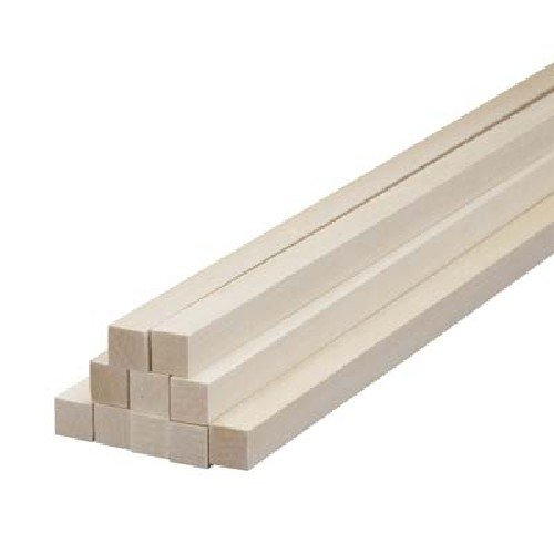 Bass Wood 1/2 X 1/2 x 24 (5) BWS3658 - Quantity is Listed in Parenthesis in Title