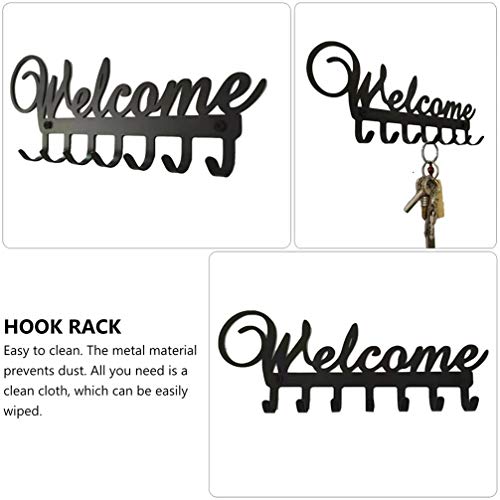 Cabilock Porta de Entrada Hooks Wall Mounted Titular Organizador Cabide Gancho De Metal Chave Welcom