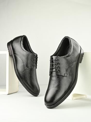 Image of Massari Genuine Leather Derby Lace Up |Formal Shoes for Men for Office | TPR Sole