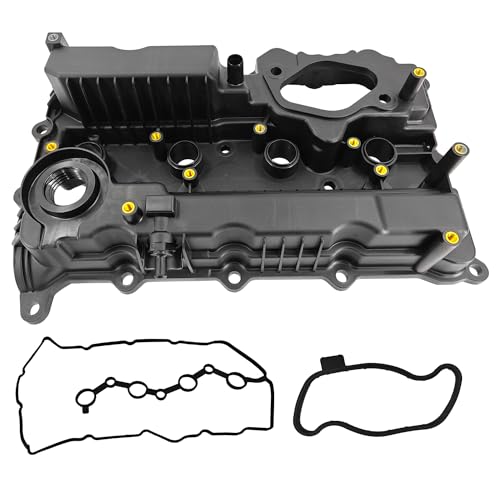 Image of 224002GGB0 Engine Valve Cover with Gasket Compatible with Kia Optima 16-20 Sorento 16-20 Sportage 17-22 Stinger 15-20 Hyundai Sonata Santa Fe 2015-2020 Replaces# 22400-2GGB0