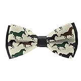 AMRANDOM Men's Pre Tied Bow Ties for Wedding Party Fancy Adjustable Bowties Formal Suit Accessories, Horse Racing