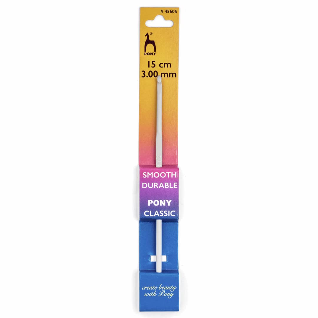 Pony Aluminium Crochet Hooks: 3.00mm, Multi, 3mm