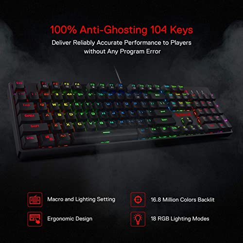 Redragon 038028809 K582 Surara Rgb Led Backlit Mechanical Gaming Keyboard thumb #6