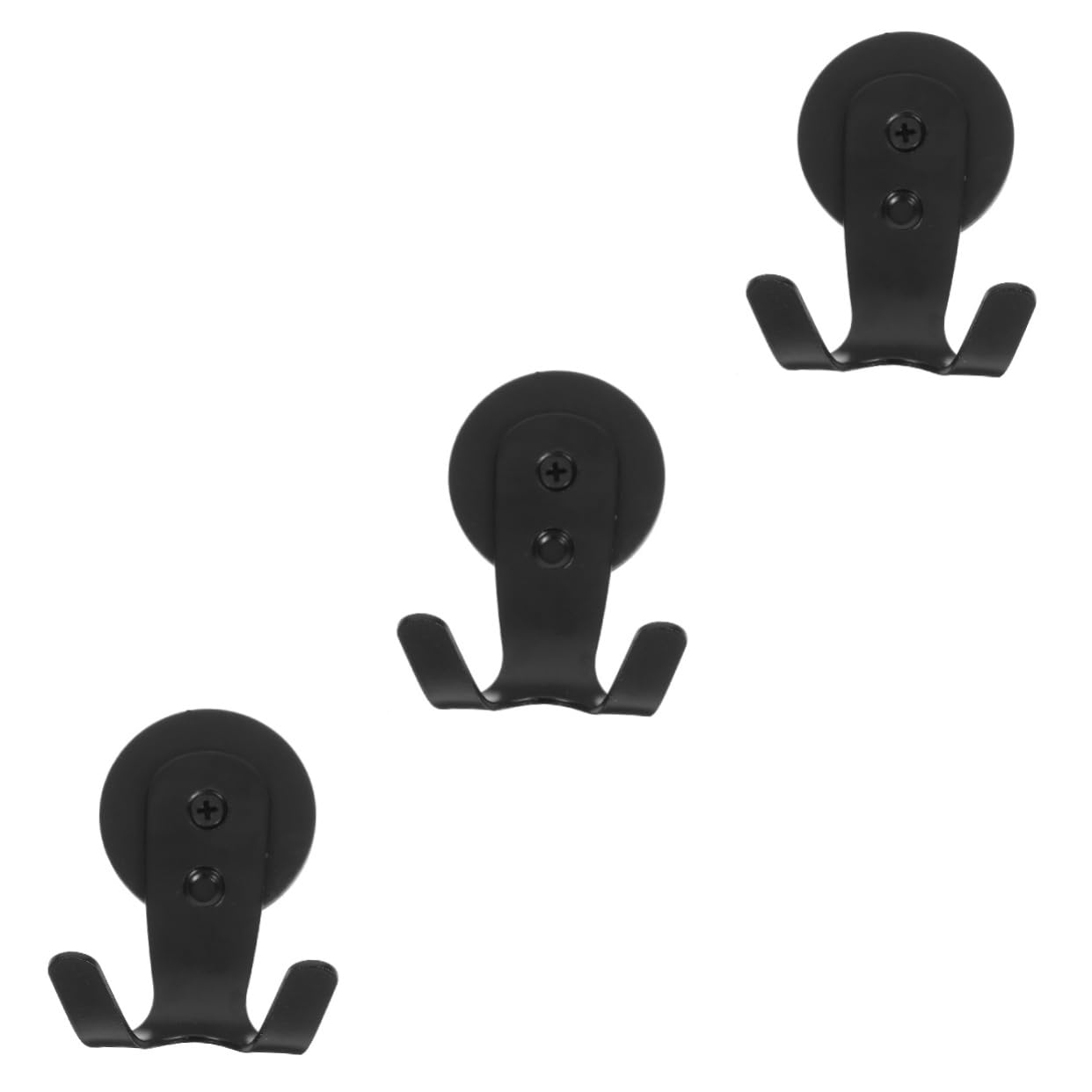 Crochet magnétique pour couronne de Noël et clés en fer noir (Lot de 3 pièces)